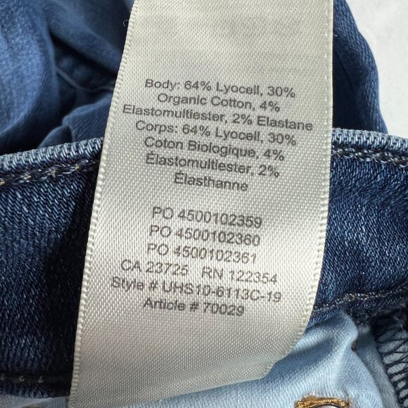 Denim Forum Jean Women 28x24 Nico Mid Rise Skinny Crop Blue Stretch Denim Tag 28 - Picture 10 of 16